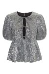 Pieces - Top - Pc Niri 2/4 Tie Top - Silver