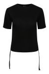 Pieces - T-shirt - PC Neora SS String Top - Black
