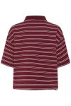 Gestuz - T-Shirt - GZpilova Polo Tee - Cabernet Striped (Levering slut april)