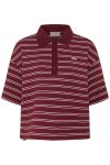 Gestuz - T-Shirt - GZpilova Polo Tee - Cabernet Striped (Levering slut april)