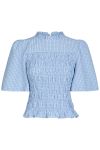 Neo Noir - Bluse - Possini Check Smock Blouse - Light Blue