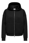 JDY - Hoodie - Jsysabrina L/S Zipper Scuba Hoodie - Black