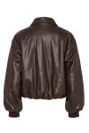Pieces - Jakke - Lara Padded Coated Bomber Jacket - Hot Fudge