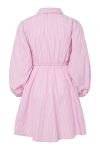 Pieces - Kjole - Famma LS Short Shirt Dress - Pink Tulle White/pink stripes