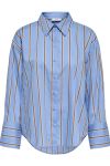 JDY - Skjorte - Serena L/S Shirt - Bel Air Blue/Golden Brown/Cloud Dancer