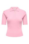 JDY - T-shirt - Salsa S/S Polo Top - Fairy Tale/Mini May