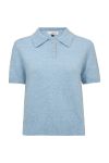 A-View - T-shirt - Rena Polo Knit Blouse - Light Blue