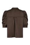 Neo Noir - Bluse - Roella Heavy Sateen Blouse - Dark brown