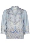 Neo Noir - Bluse - Roselle Artist Paisley Blouse - Light Blue (Levering midt april)