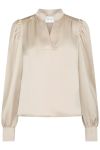 Neo Noir - Bluse - Rosslyn Heavy Sateen Blouse - Champagne
