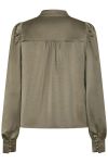 Neo Noir - Bluse - Rosslyn Heavy Sateen Blouse - Cold Army