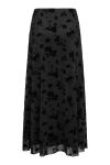 JDY - Nederdele - JDY Ruby Mesh Midi Flock Skirt - Black Big Flower 