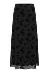 JDY - Nederdele - JDY Ruby Mesh Midi Flock Skirt - Black Big Flower 