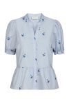Neo Noir - Bluse - Savy Embroidery Blouse - Light Blue