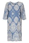 Sisters Point - Kjole - Gilma-DR - Denim Blue/Cream
