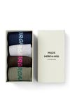 Mads Nørgaard - Strømper - Sock Box Logo Step Up Sock Box - Navy/Grey/Brown/Army