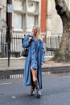 Something New - Jakke - SN Nella LS Oversize Long Jacket - Medium Blue Denim
