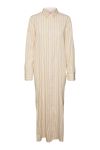 Something New - Kjole - SN Cleo Ls Maxi Shirt Dress - Stripe Pale Banana