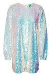 SomethingNew - Kjole - Naomi LS Sequin Mini Dress - Silver