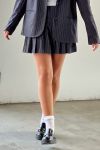 Something New - Nederdel - SN Kara HR Pinstripe Mini Skirt - Sto Grey Pinstripe 