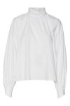 SomethingNew - Skjorte - Naomi LS Highneck Shirt - Bright White