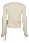 Neo Noir - Bluse - Tilfa Knit Wrap Blouse - Sand