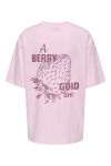 JDY - T-shirt - Tinnna S/S Print T-Shirt - Pink Lady Strawberry Print