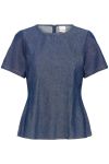 Ichi - T-shirt - Tulle SS - Medium Blue