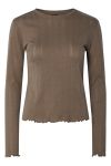 Pieces - Bluse - Marie LS O-Neck Poin Top - Morel