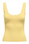 JDY - Top - Nanna S/L Scallop Edge Top - Pale Banana