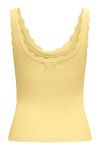 JDY - Top - Nanna S/L Scallop Edge Top - Pale Banana