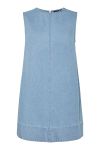 Pieces - Kjole - Flora Sl Mini Denim Dress - Light Blue Denim