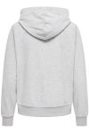 JDY - Sweat - Vida L/S Velvet Hoodie Top - Light Grey Melange