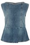 Gestuz - Top - Viva Sl Top - Vintage Blue Denim
