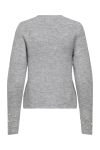 JDY - Strik - Pearl L/S O-Neck Pearl Pullover - Light Grey Melange