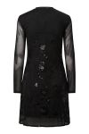 Pieces - Kjole - Oria LS Short Dress - Black Black sequins (Levering midt november)