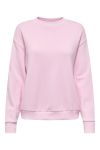 JDY - Nanna Life L/S Text Sweat - Pink Lady Cherry Back