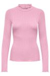 JDY - Bluse - Fransiska Life L/S Highneck Top - Pink Lady