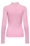 JDY - Bluse - Fransiska Life L/S Highneck Top - Pink Lady