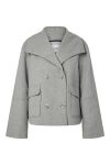 YAS - Jakke - Helena LS Wool Blend Jacket - Medium Grey Melange (Levering midt september)