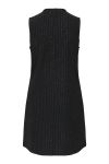 JDY - Kjole - Mary S/L Button Dress - Black Silver Pinstripe