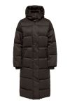 JDY - Jakke - Maja Long Padded Jacket - Chocolate Torte (Levering midt august)