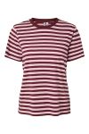 Pieces - T-shirt - PCRia SS Tee Multicol Stripes CP - Tawny Port/Roseate Spoonbill