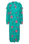 Y.A.S - Kjole - Sea Flower LS Long Dress - Mint Leaf 