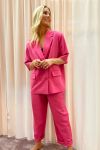Y.A.S - Blazer - YAS Lone 2/4 Oversize Blazer - Shocking Pink
