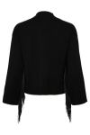 Y.A.S - Bluse - YAS Fringa 7/8 Knit Pullover S. - Black