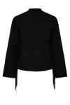 Y.A.S - Bluse - YAS Fringa 7/8 Knit Pullover S. - Black
