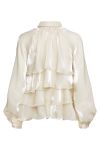 Y.A.S - Bluse - Yaseloise Ls Shiny Top - D2D Pearled Ivory