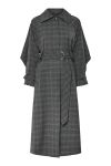 Y.A.S - Jakke - Cicco Ls Long Coat S. - Dark Grey Melange W. Black