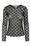Y.A.S - Top - Yas Cura Ls Lace Top - Ex Black